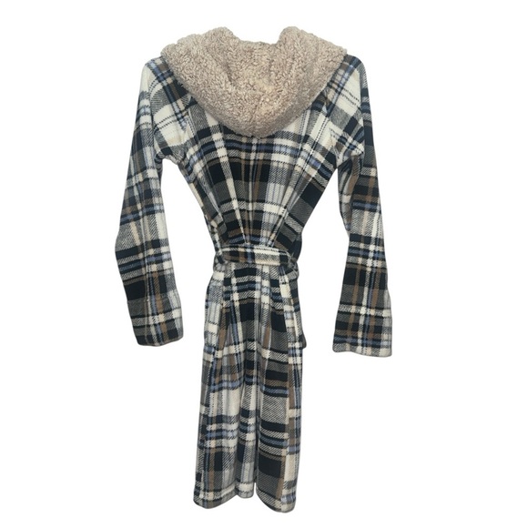 Vera Bradley Cozy Life Robe In Plaid Neutral Size Small / Medium Hooded NWT - Picture 3 of 6